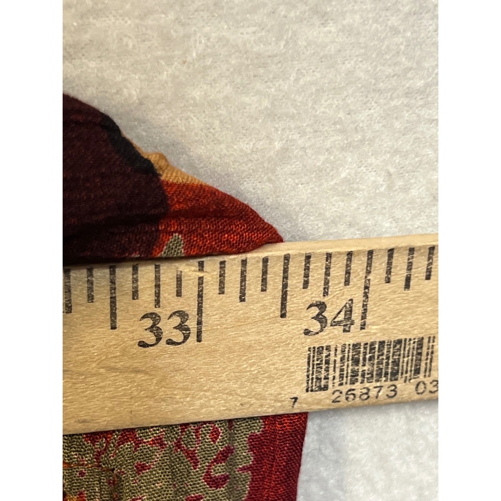 Southwest Indian Foundation Red Geometric Tribal Print Rayon Cardigan 3X Plus - Picture 4 of 10